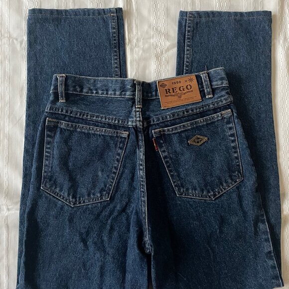 Vintage REGO Men's Denim Blue Straight Jeans W29-30 - Picture 3 of 9